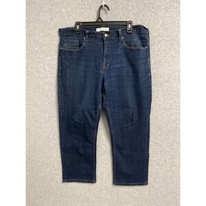 Perry Ellis Portfolio Jeans Womens 24 Blue Denim‎ Stretch Dark Wash Straight Leg